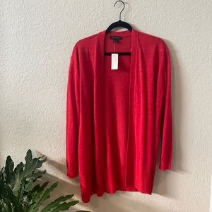 Ann Taylor Bright Red Cardigan